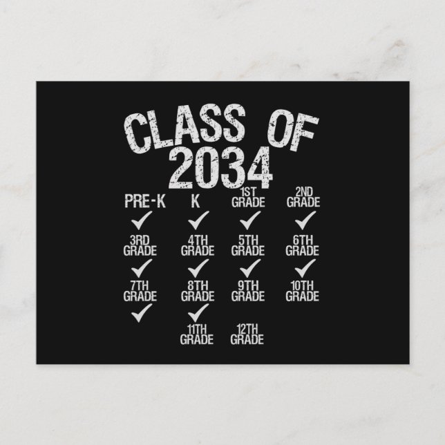 Carte Postale Faire-part Promotion 2034 Grandir Avec Moi 8e Année de Diplôm (Devant)