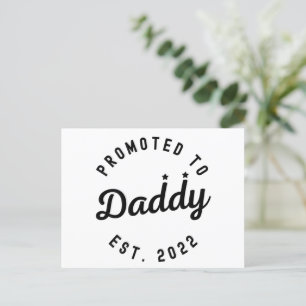 Carte Postale Faire-part Promu Papa Estimé 2022 Nouveau Papa