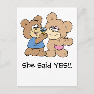 Carte Postale Faire-part proposition ours mariage