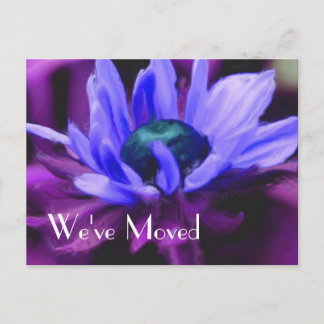Carte Postale Faire-part Purple Daisy Flower Nouvelle adresse