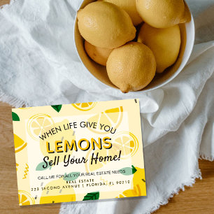 Carte Postale Faire-part Quand la vie vous donne des citrons, vendez votre
