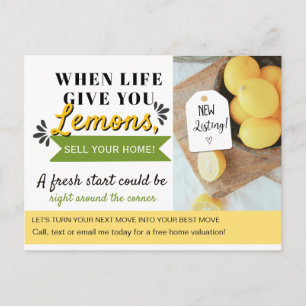 Carte Postale Faire-part Quand la vie vous donne des citrons vendez votre m