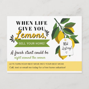 Carte Postale Faire-part Quand la vie vous donne des citrons vendez votre m