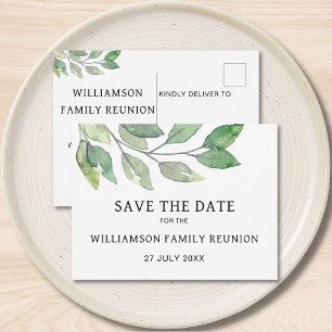 Carte Postale Faire-part Rassemblement de famille Save The Date végétation