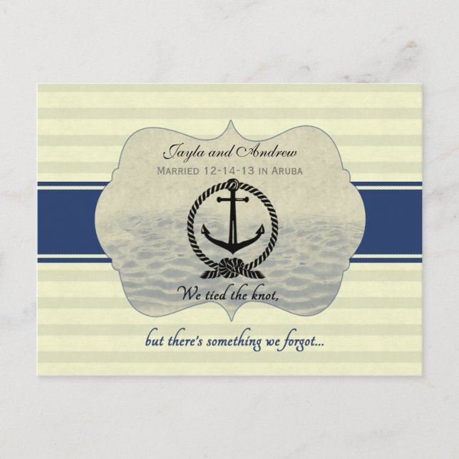 Carte Postale Faire-part Réception après mariage Enregistrer la date (Devant)