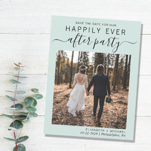 Carte Postale Faire-part Réception de mariage et save the date pour un heur