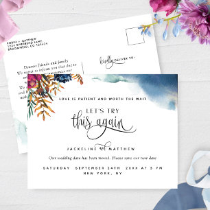 Carte Postale Faire-part Recommençons, Changement de Plans Mystic Annonce