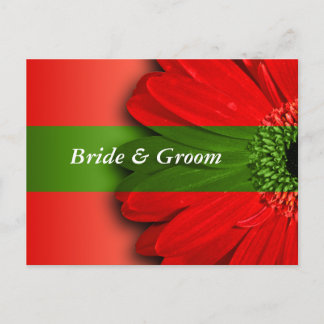 Carte Postale Faire-part Red Daisy Enregistrer Les Dates