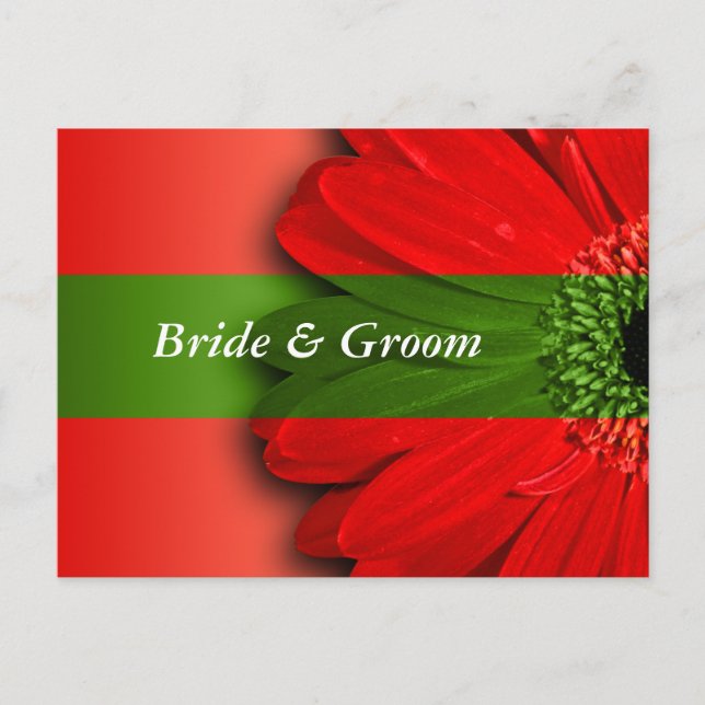 Carte Postale Faire-part Red Daisy Enregistrer Les Dates (Devant)