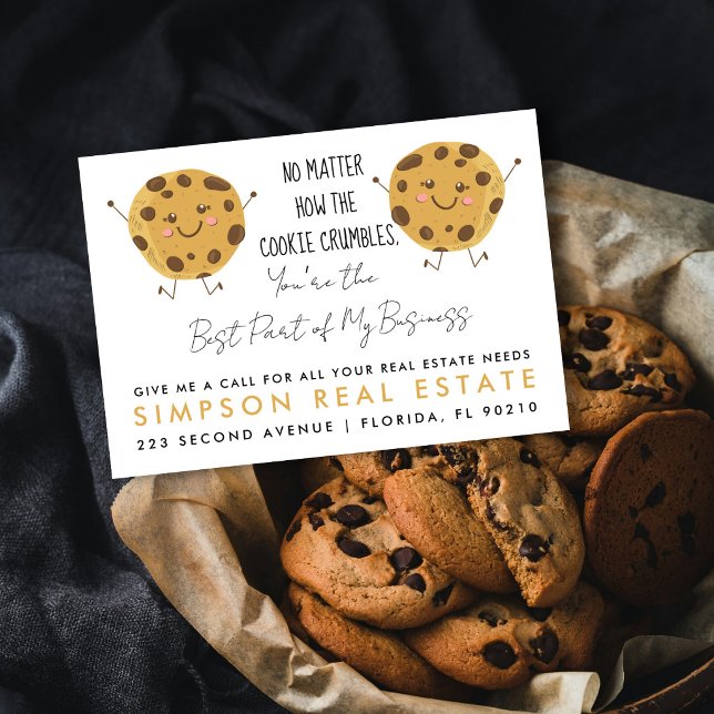 Carte Postale Faire-part Référence de cookies immobiliers pour clients Agen (Créateur téléchargé)