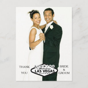 Carte Postale Faire-part Remerciements avec photo personnalisée de mariage 