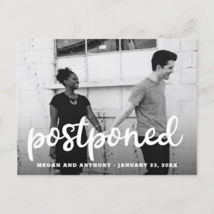 Carte Postale Faire-part Remise du Mariage photo de script épais moderne