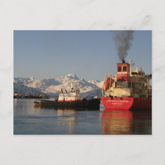 Carte Postale Faire-part Remorqueur de James Dunlap dans le port