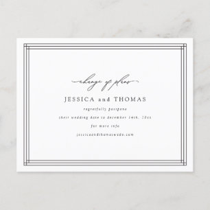 Carte Postale Faire-part Remplacement du Mariage de fenêtre Chic Modifier l