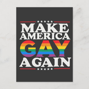 Carte Postale Faire-part Rendre à l'Amérique gay le mois de la fierté LGBT