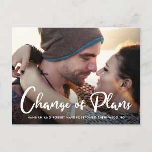 Carte Postale Faire-part Reportage Photo Mariage Reporté Changement de Plan