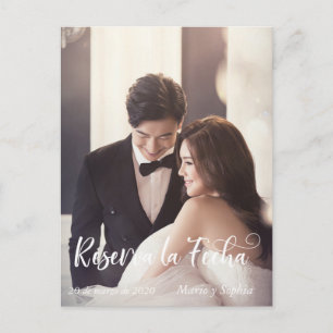 Carte Postale Faire-part Reserva La Fecha Photo Enregistrer la date Espagno