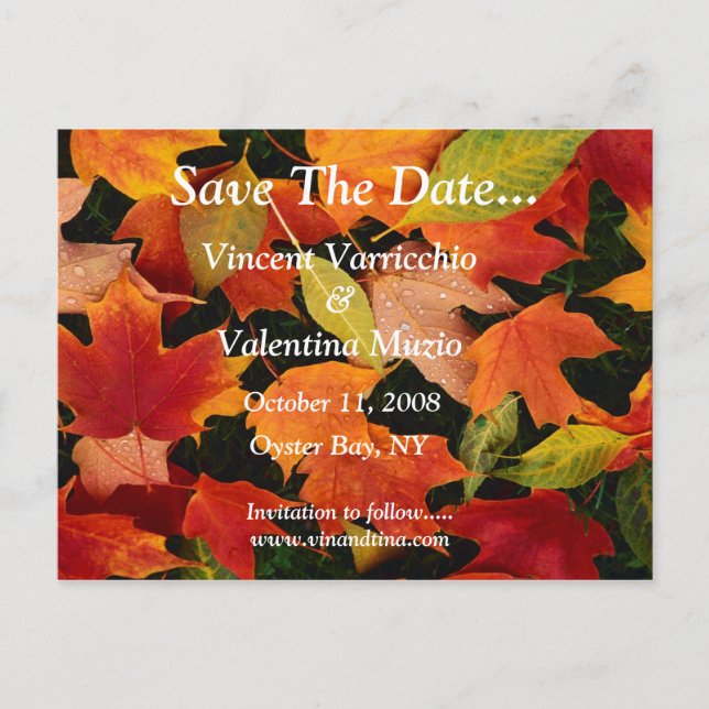 Carte Postale Faire-part Réservez la date (Devant)