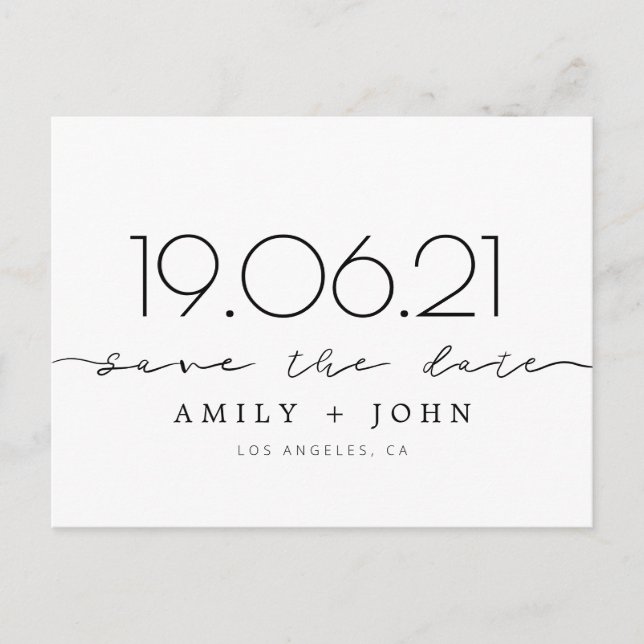 Carte Postale Faire-part Réservez la date (Devant)