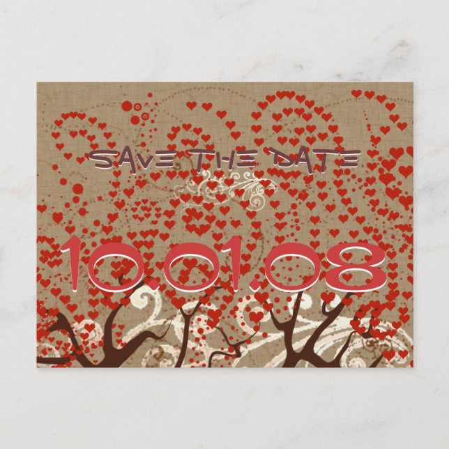 Carte Postale Faire-part Réservez la date (Devant)