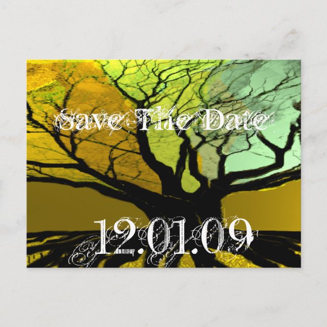 Carte Postale Faire-part Réservez la date - Racines (Devant)