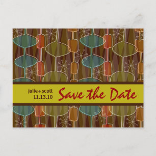 Carte Postale Faire-part Retro Pods Enregistrer la date