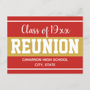 Carte Postale Faire-part Réunion de classe scolaire Enregistrer la date Rou