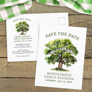 Carte Postale Faire-part Réunion de famille Arbre aquarelle Save The Date