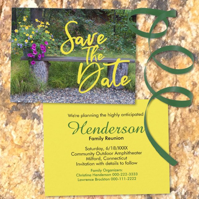 Carte Postale Faire-part Réunion de famille Floral Rustique Photo Remplaçab (Créateur téléchargé)