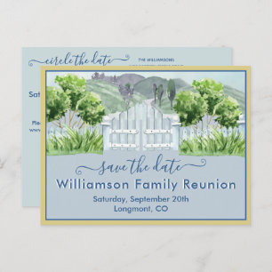 Carte Postale Faire-part Réunion familiale Enregistrer la date Campagne Cod