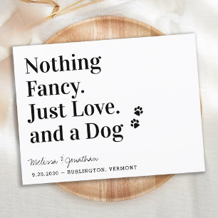Carte Postale Faire-part Rien De Fancy Just Love Chien Enregistrer La Date