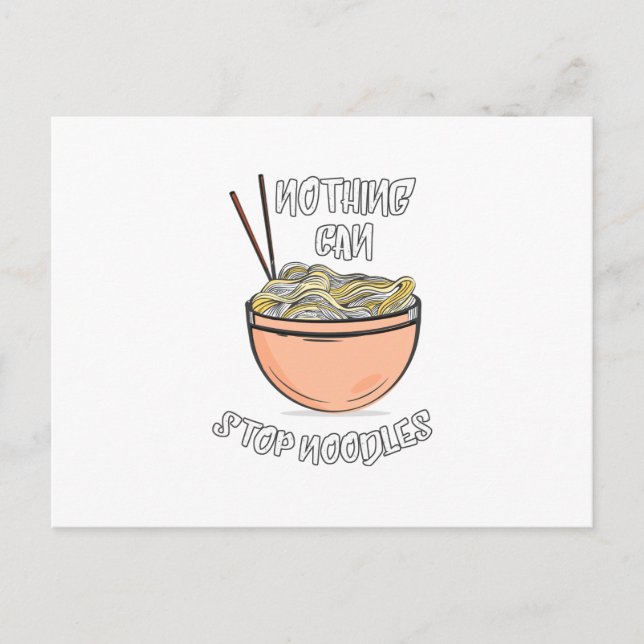 Carte Postale Faire-part Rien ne peut arrêter les nouilles (Devant)