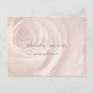 Carte Postale Faire-part Robe rose vierge élégant mariage enregistrer la da