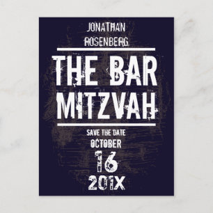 Carte Postale Faire-part Rock Band Bar Mitzvah Save the Date Tout Type