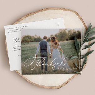 Carte Postale Faire-part Romance Thankful Postcard