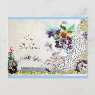 CARTE POSTALE FAIRE-PART ROMANTICA 2 ENREGISTRER LA DATE