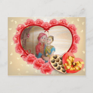 Carte Postale Faire-part Romantique Amour Coeur Art Imprimer