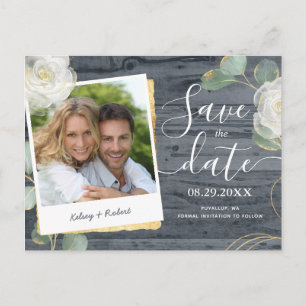 Carte Postale Faire-part Rose : Un mariage rustique pour sauver la date