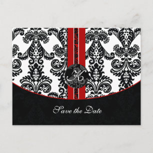 Carte Postale Faire-part rouge Enregistrez la Date