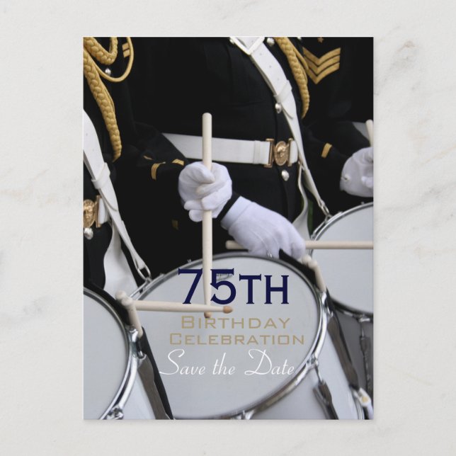 Carte Postale Faire-part Royal British Band 75th Birthday Enregistrer la da (Devant)