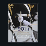 Carte Postale Faire-part Royal British Band 90th Birthday Enregistrer la da<br><div class="desc">The Royal British Legion Band - Personnalisable Anniversaire Enregistrer la date. Vous pouvez facilement modifier la couleur,  la police,  la taille et la position du texte en cliquant sur le bouton personnaliser. Invitation correspondante et livre d'hôtes.</div>