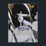 Carte Postale Faire-part Royal British Band 90th Birthday Enregistrer la da<br><div class="desc">The Royal British Legion Band - Personnalisable Anniversaire Enregistrer la date. Vous pouvez facilement modifier la couleur,  la police,  la taille et la position du texte en cliquant sur le bouton personnaliser. Invitation correspondante et livre d'hôtes.</div>