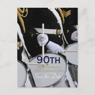 Carte Postale Faire-part Royal British Band 90th Birthday Enregistrer la da