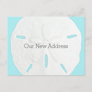 Carte Postale Faire-part Sable Dollar Côtier Nouvelle adresse