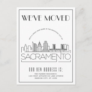 Carte Postale Faire-part Sacramento Moderne Déco   Changement d'adresse