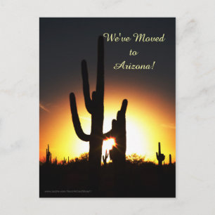 Carte Postale Faire-part Saguaro avec étoile solaire, annonce d'une nouvell