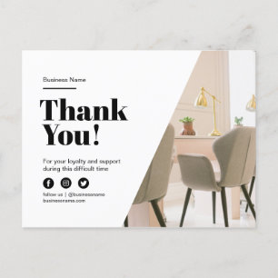 Carte Postale Faire-part Salon à ongles pour fidélité Merci