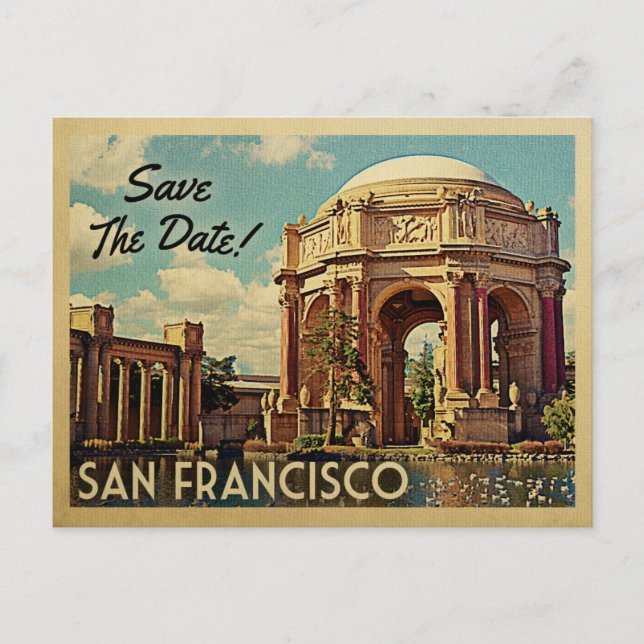 Carte Postale Faire-part San Francisco Save the Date Palace of Fine Arts (Devant)