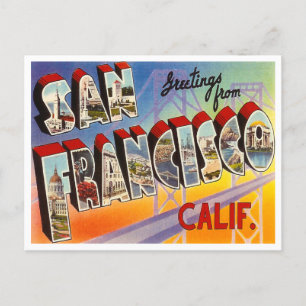 Carte Postale Faire-part San Francisco vintage
