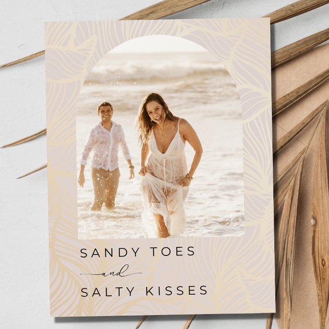 Carte Postale Faire-part Sandy Toes Arch Photo Beach Wedding Enregistrer la (Sandy Toes Arch Photo Beach Wedding Save the Date Postcard)